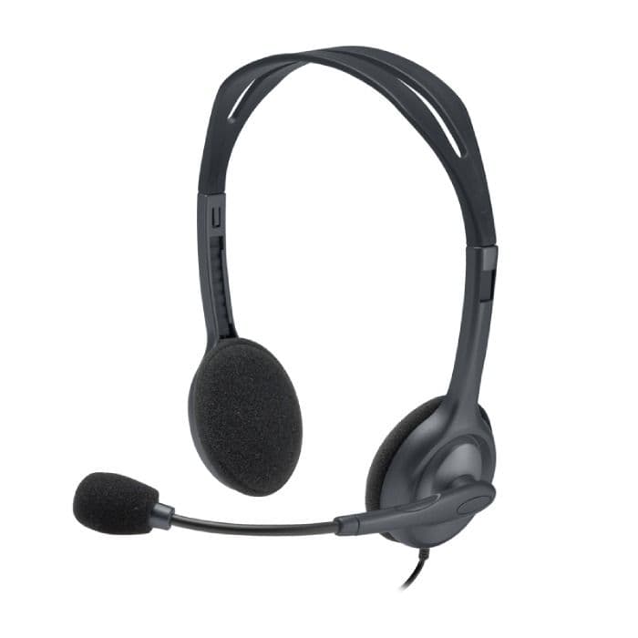 Logitech H111 Stereo 3.5mm Headset with Unidirectional Microphone