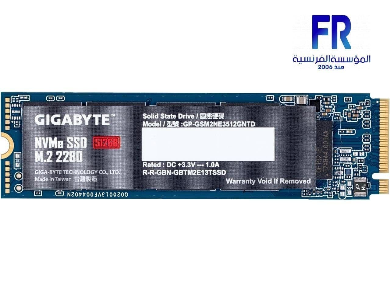 Gigabyte 512Gb M.2 Nvme Internal Solid State Drive SSD