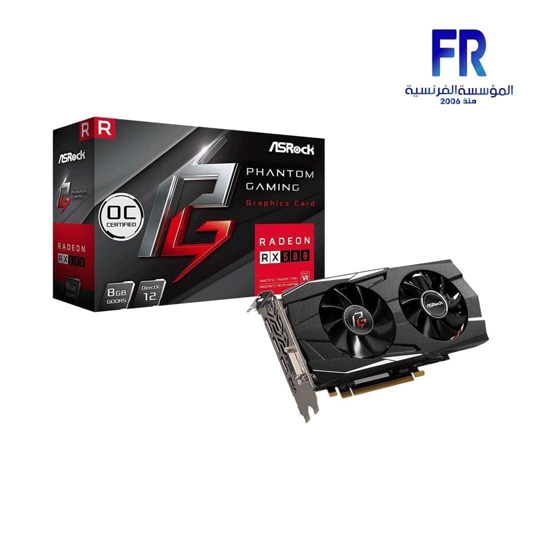 كرت شاشة AsRock Radeon RX580 8Gb DDR5