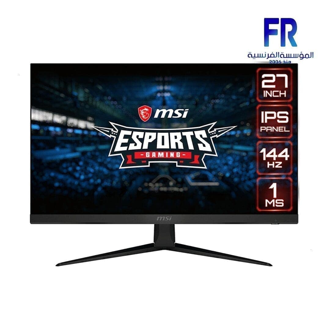 شاشة جيمنج ام اس اي Optix G271 مقاس 27 بوصة بتردد 144Hz وزمن استجابة 1Ms ولوحة IPS