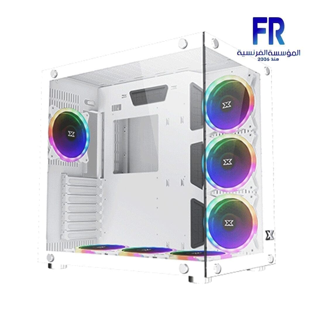 كيسة Xigmatek Aquarius Plus Arctic Argb بيضاء Mid Tower