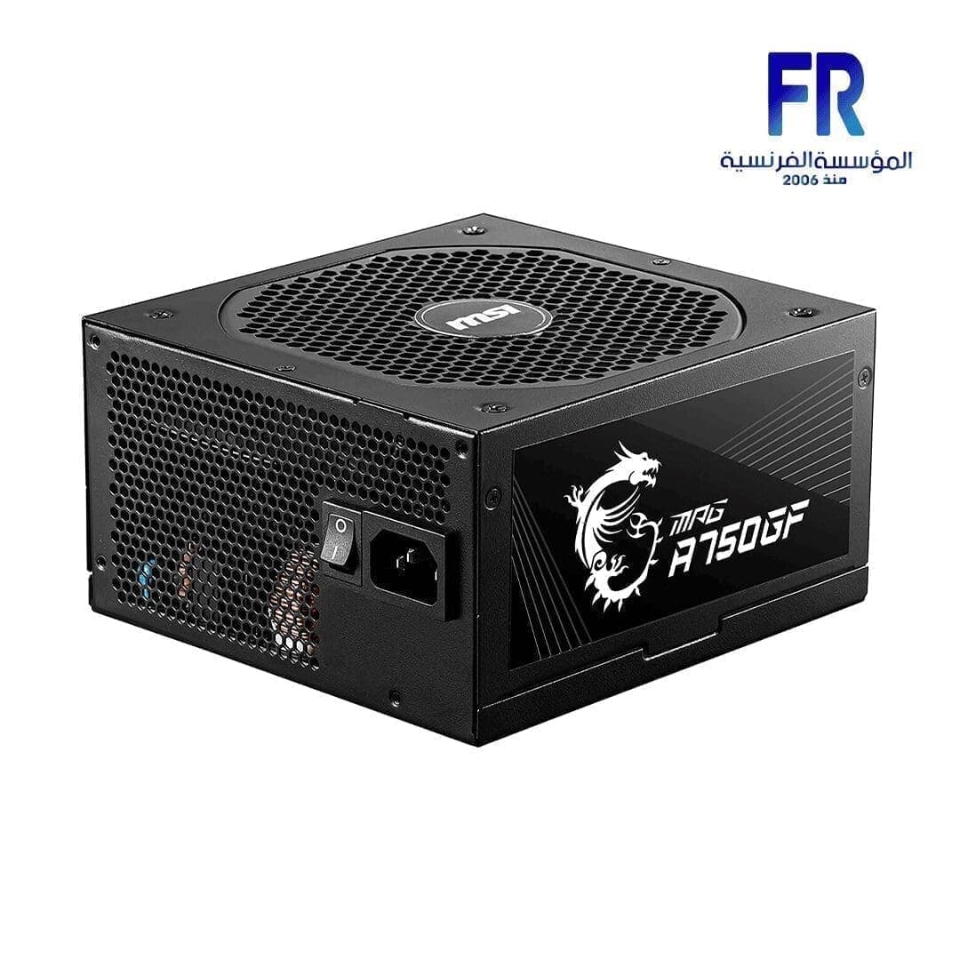 مزود طاقة ام اس اي Mpg A750Gf بقدرة 750W ذهبي بالكامل