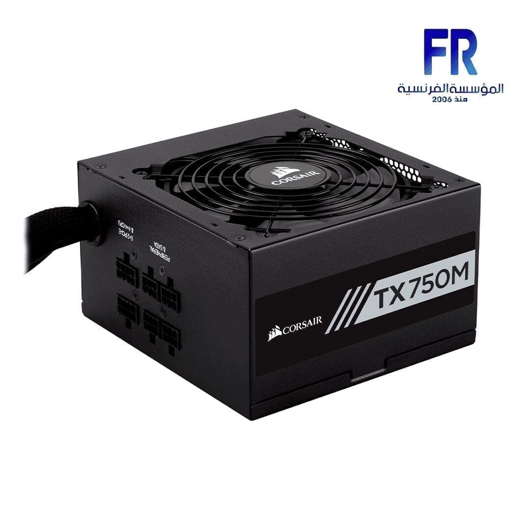 مزود طاقة كورسير TX750M بقدرة 750W معتمد 80 Plus Gold شبه موديلار
