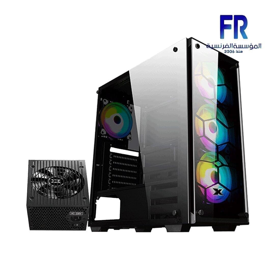 كيسة كمبيوتر Xigmatek Venom X أسود + باور سبلاي 650W