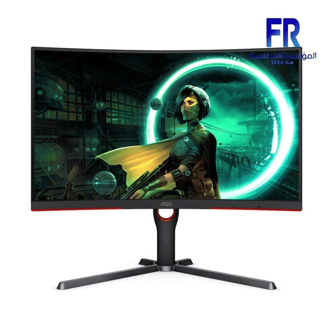 شاشة جيمنج منحنية AOC Cq27G3S/56 مقاس 27 بوصة، 165Hz، 1Ms، 2K، VA