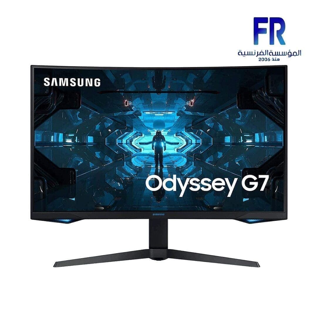 شاشة سامسونج Odyssey G7 Lc27G75 Tqwmxzn مقاس 27 بوصة 240Hz 1Ms 2K VA منحنية للجيمنج