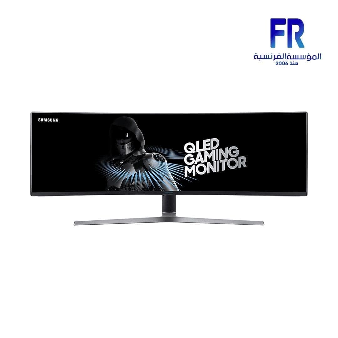شاشة سامسونج Odyssey QLED C49HG90 مقاس 49 بوصة، تردد 144Hz، زمن استجابة 1ms، دقة DQHD 3840 x 1080، لوحة VA، منحنية للجيمنج