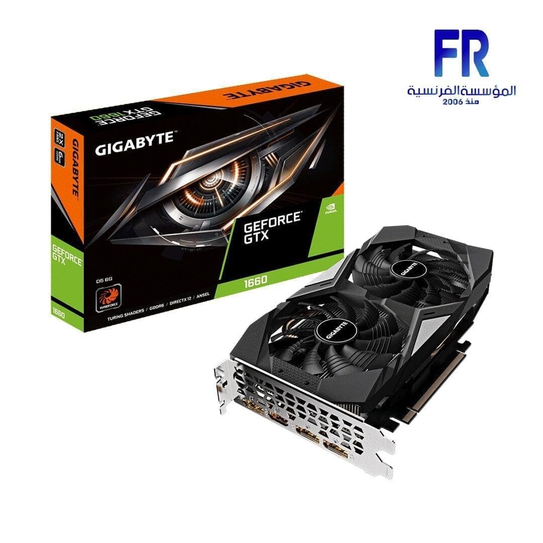 كرت شاشة جيجابايت GTX 1660 DDR5 6Gb