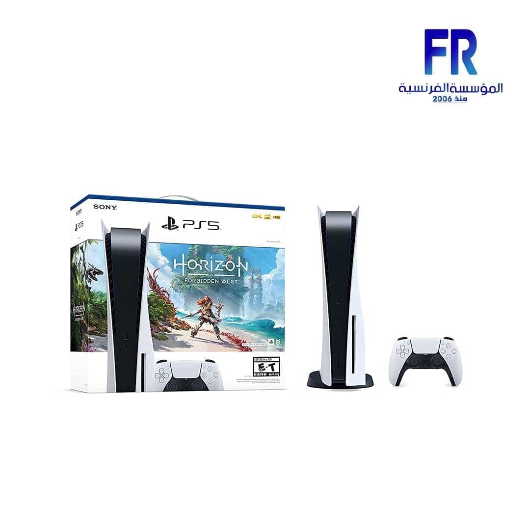 سوني بلايستيشن 5 سعة 825GB نسخة قياسية Cfi-1116A 01Y مع قسيمة لعبة Horizon