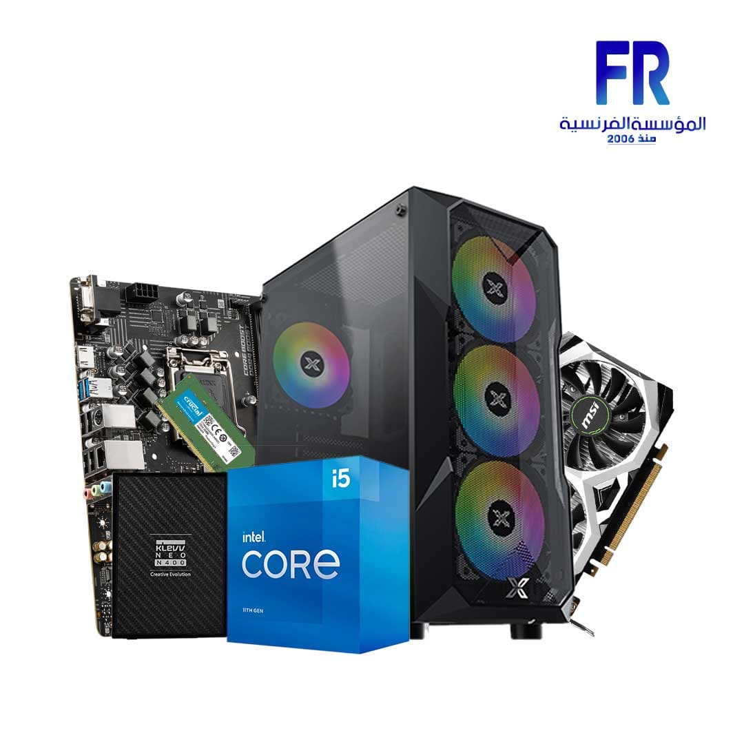 عرض عطلة نهاية الأسبوع 232023A تجميعة جيمنج I5-11400F H510M 8Gb 3200Hz 24Gb Ssd Gtx1630 4Gb Moonknight 500W