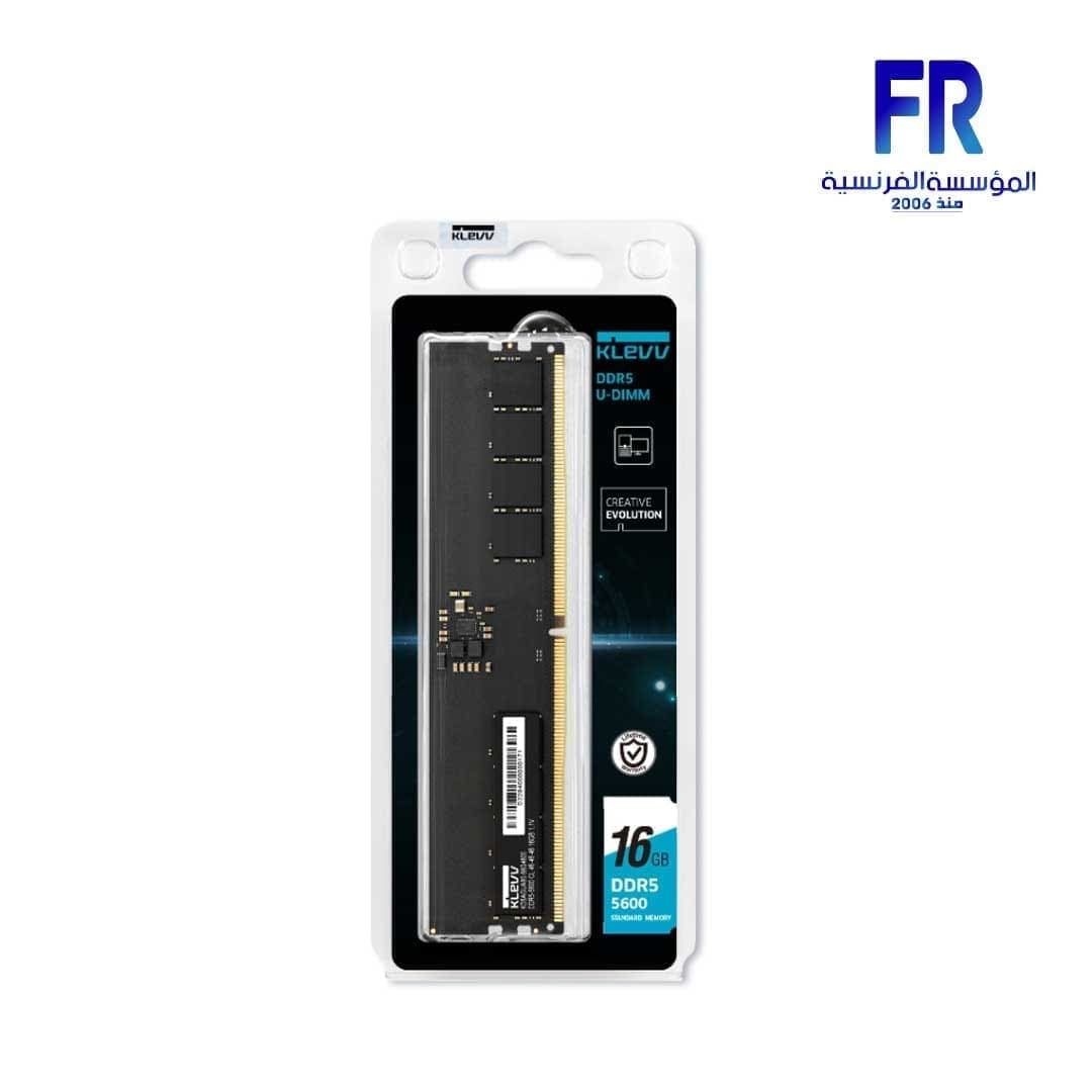 رامات ديسكتوب Klevv سعة 16GB DDR5 بتردد 5600Mhz CL 46-46-46
