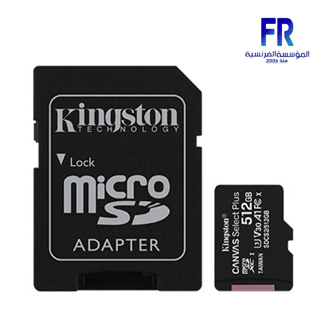 كينجستون 512GB كلاس 10 100Mb/S ميموري كارد Micro SD