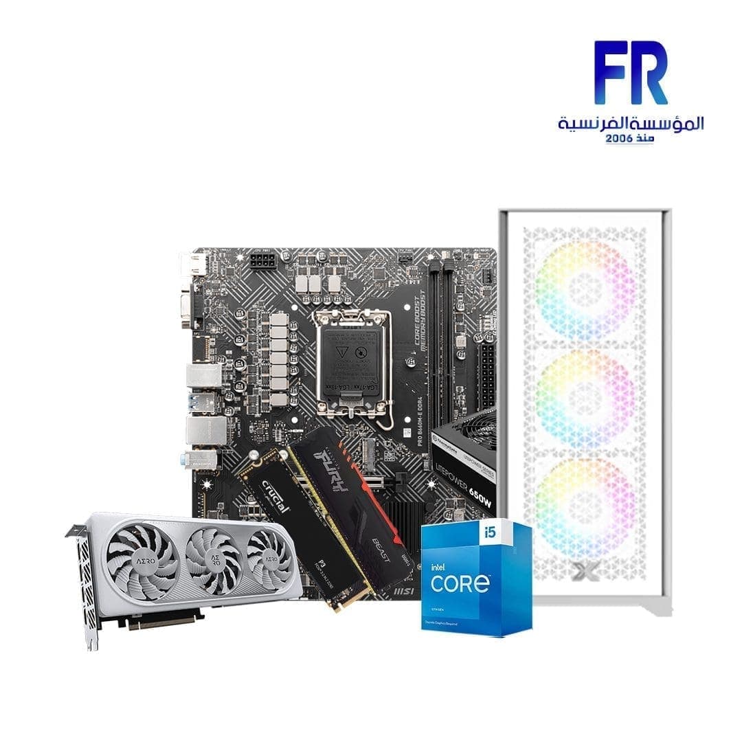 تجميعة جيمنج Alfrensia Summer Offers #12 بمعالج I5 13400F ولوحة أم B660M-E ورام 16G Ddr4 وهارد P3 500Gb M2 Nvme وكرت شاشة Rtx4060Ti Oc 8Gb وكيس Lux S وباور 650W