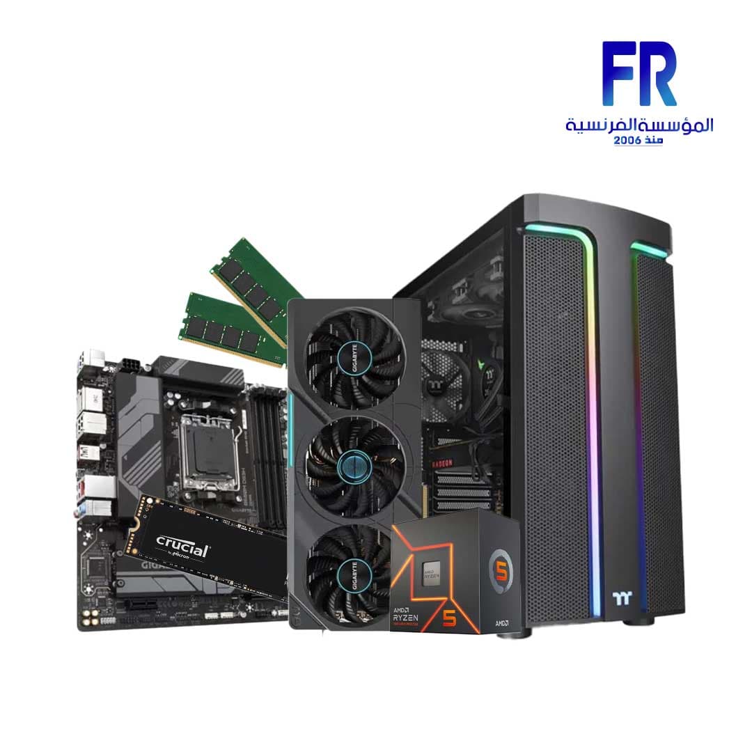 تجميعة جيمنج Alfrensia Summer Offers #16 بمعالج R5 7600 Am5 ولوحة أم B650M ورام 16G Ddr5 وهارد P3 500Gb M2 Nvme وكرت شاشة Rtx4070 Ti Oc 12Gb وكيس H590 Tg وباور Thor T750M 750W 80+ Bronze Full Modular