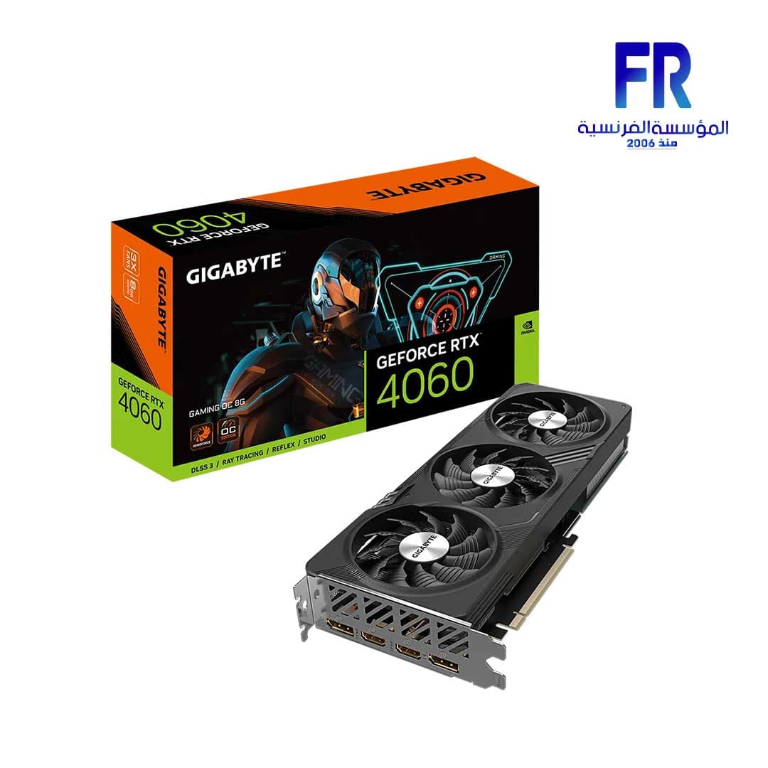 كرت شاشة جيجابايت RTX 4060 Gaming OC سعة 8GB GDDR6