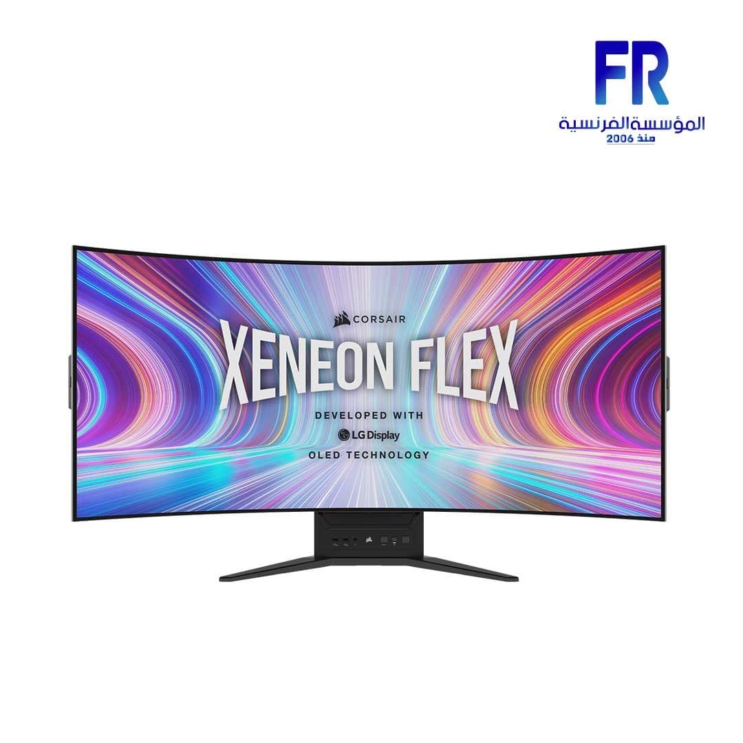 شاشة كورسير Xeneon Flex 45WQHD240 مقاس 45 بوصة، تردد 240Hz، استجابة 0.03Ms، دقة QHD 3440X1440، قابلة للطي للجيمنج
