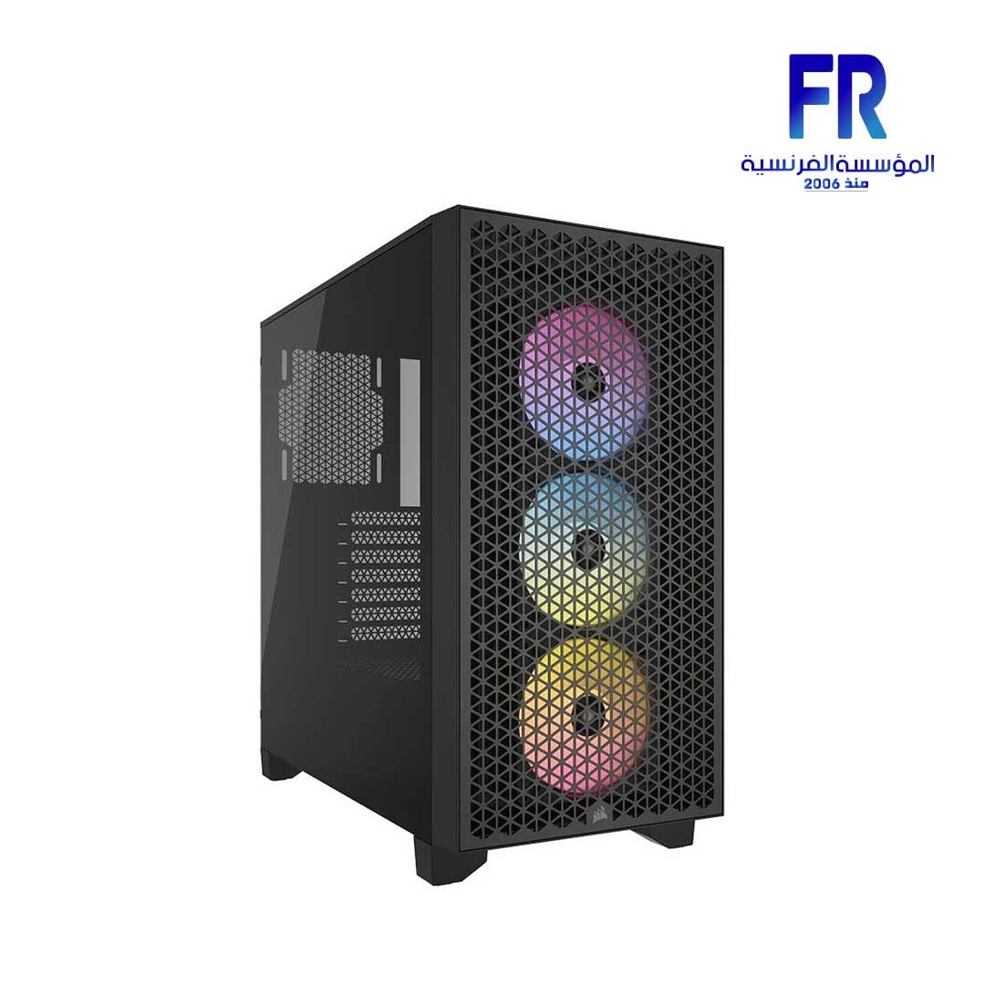 كيسة كورسير Icue 3000D RGB Airflow Mid Tower لون أسود