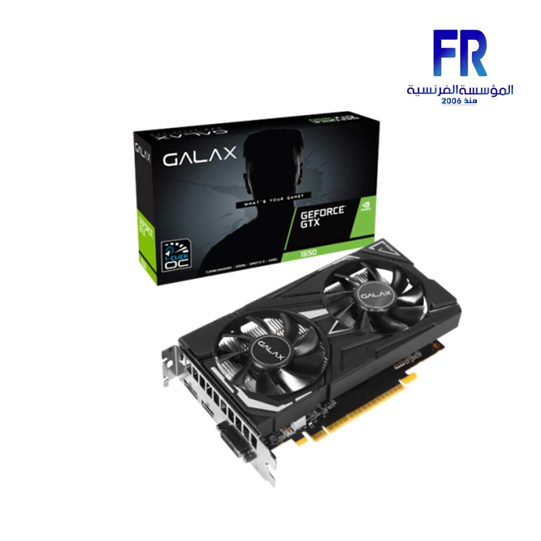 كرت شاشة جالكس GTX 1650 EX1 CLICK OC 4GB GDDR6
