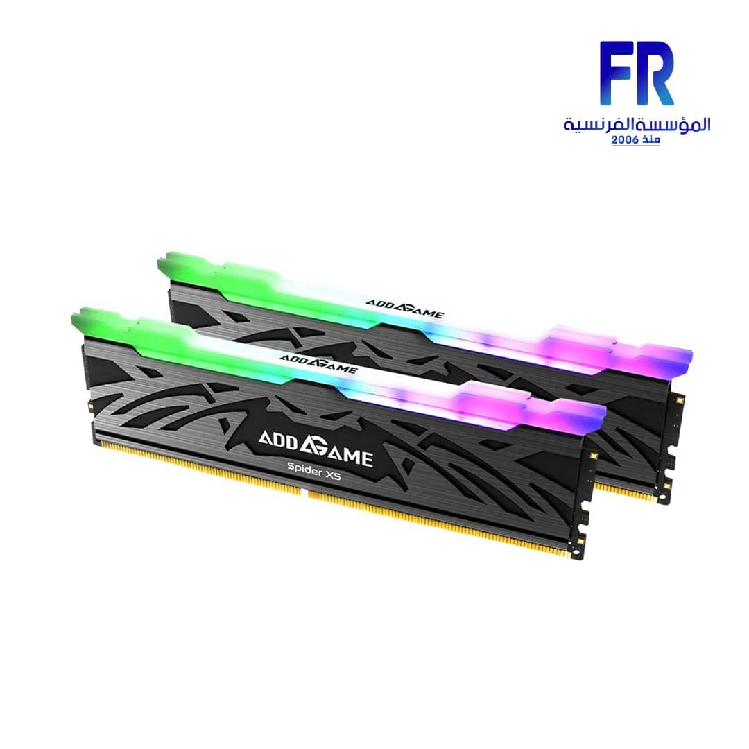 Addlink AddGame Spider X5 32Gb (2X16Gb) DDR5 6400Mhz CL38 RGB Black Desktop Memory