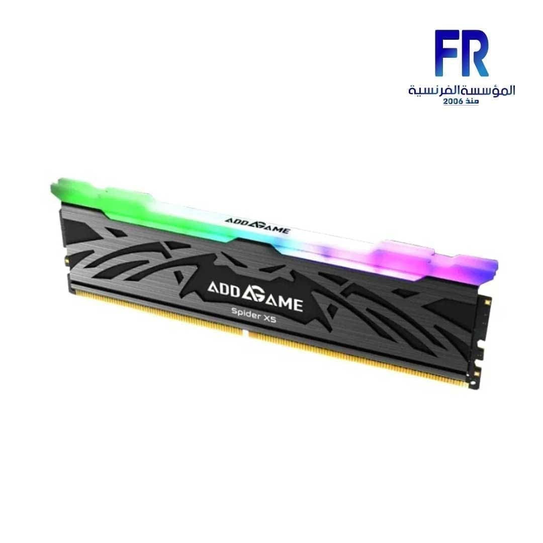 رامات ديسكتوب Addlink AddGame Spider X5 سعة 16GB DDR5 6400Mhz CL38 RGB لون أسود
