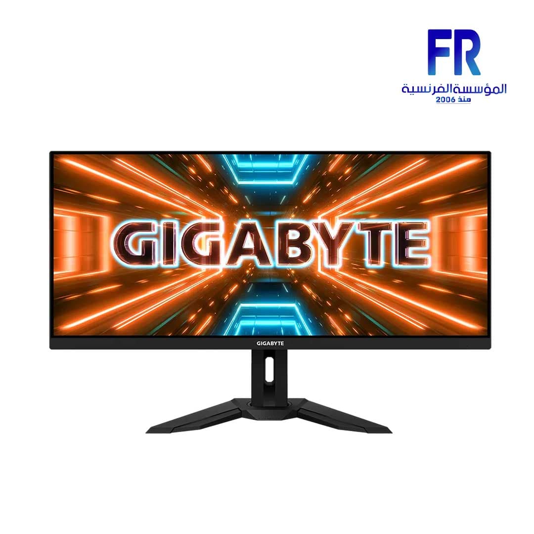 شاشة جيمنج جيجابايت M34WQ EK مقاس 34 بوصة 144Hz 1Ms WQHD IPS