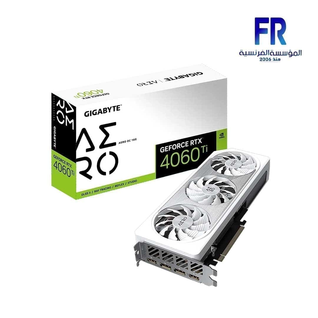كرت شاشة جيجابايت RTX 4060Ti Aero OC 16Gb DDR6X