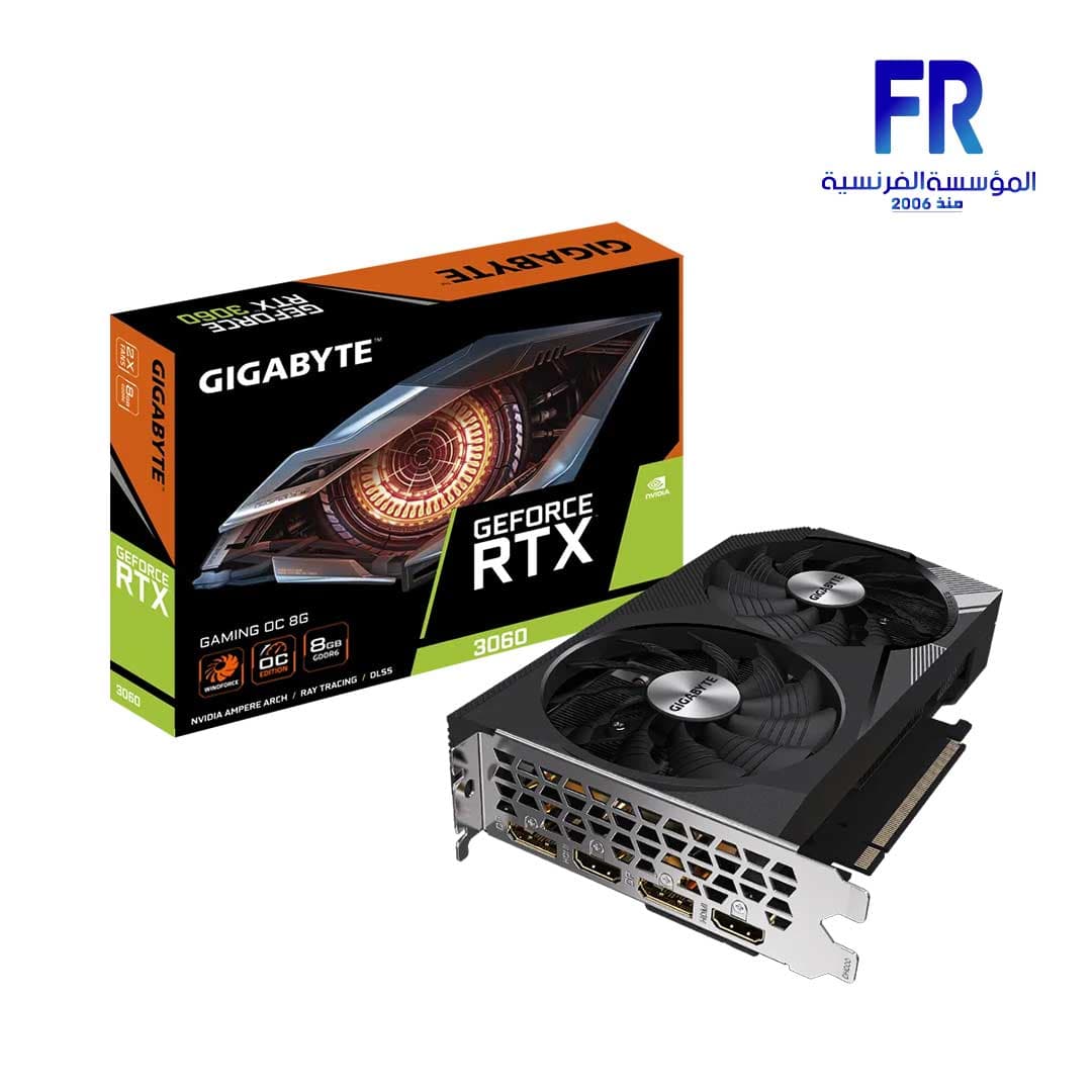 كرت شاشة جيجابايت RTX 3060 Gaming OC سعة 8GB