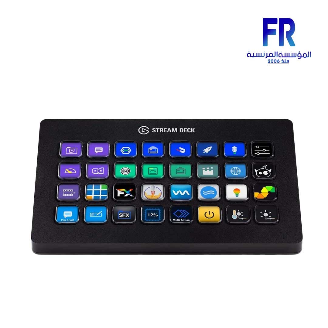 الجاتو Stream Deck XL عدد 32 مفتاح ماكرو، وحدة تحكم استوديو متقدمة لون أسود