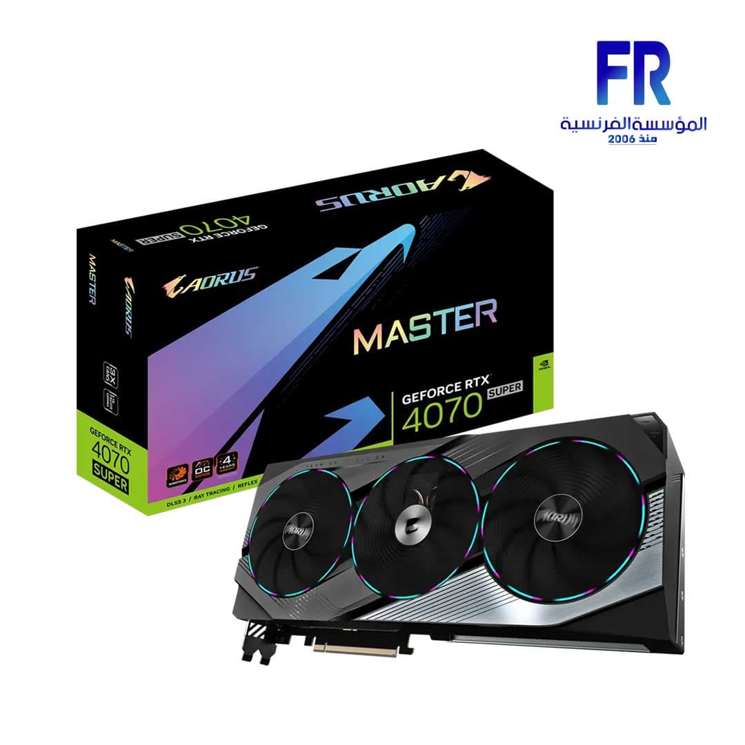 كرت شاشة جيجابايت Aorus RTX 4070 Super Master 12Gb GDDR6X 192Bit