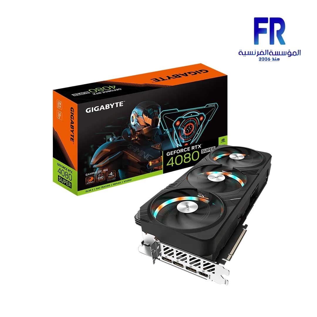 كرت شاشة جيجابايت RTX 4080 Super Gaming OC 16Gb GDDR6X 256Bit