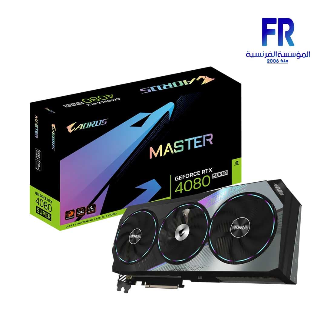 كرت شاشة جيجابايت Aorus RTX 4080 Super Master 16Gb GDDR6X 256Bit