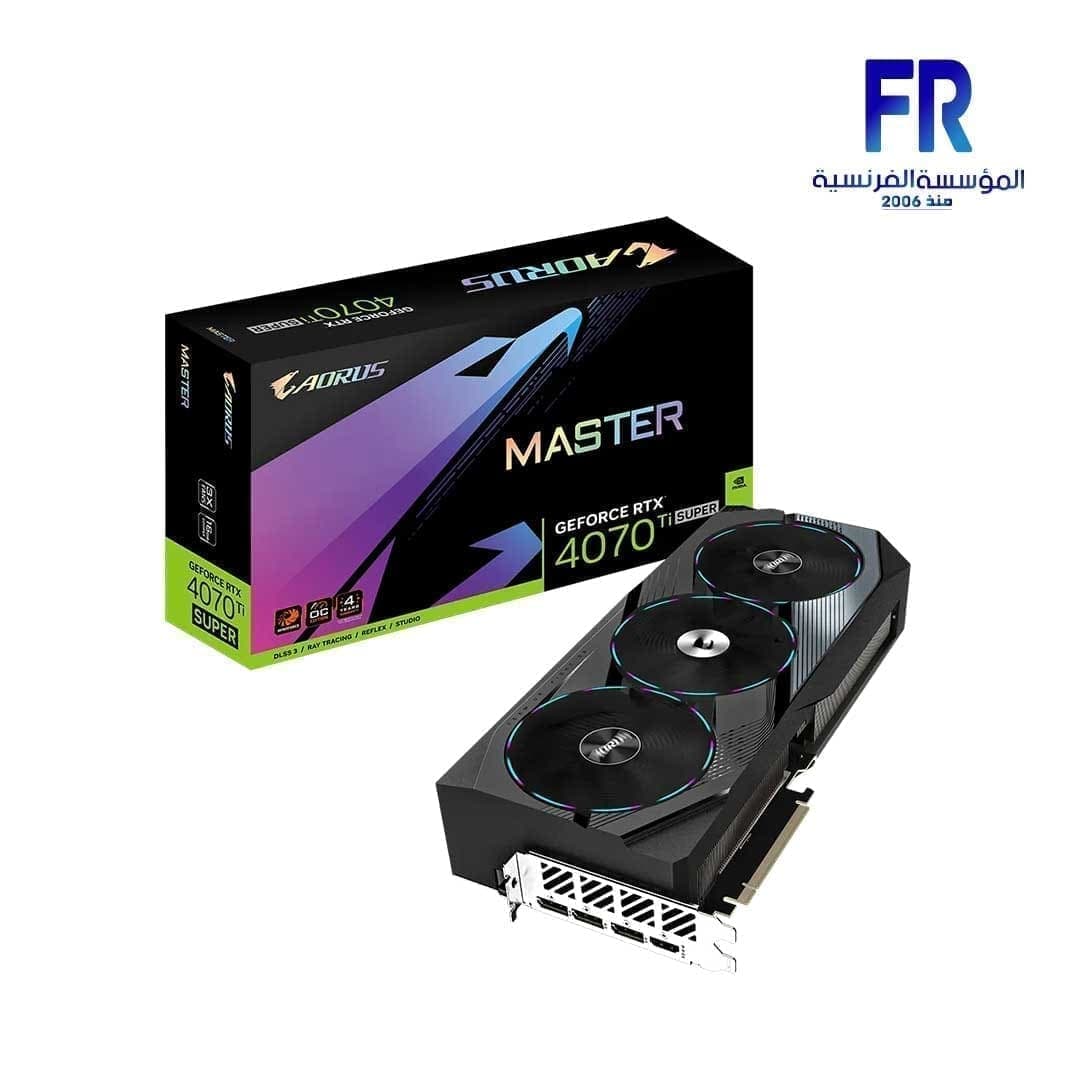 كرت شاشة جيجابايت Aorus RTX 4070 Ti Super Master 16Gb GDDR6X 256Bit