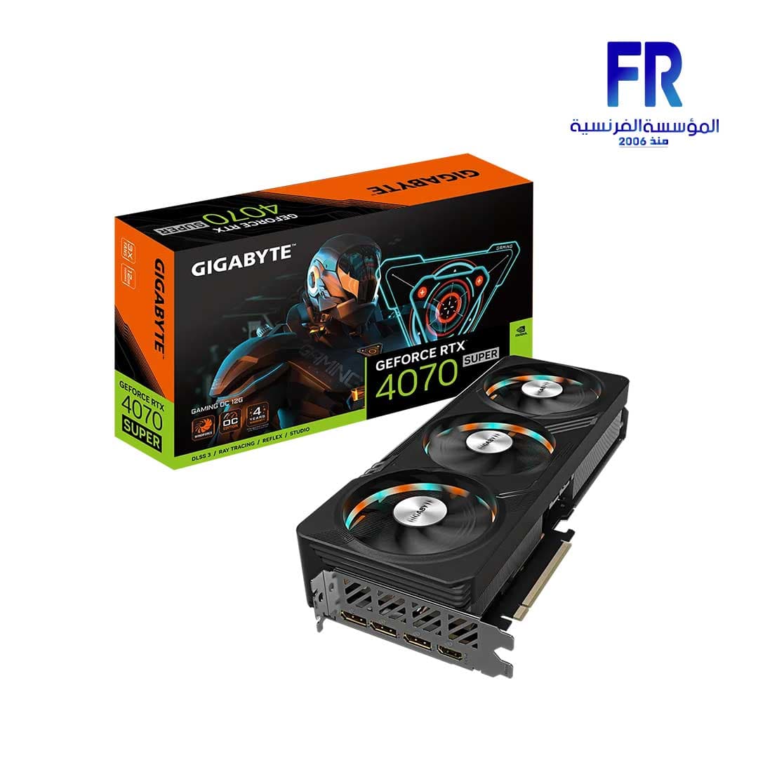 كرت شاشة جيجابايت RTX 4070 Super Gaming OC 12Gb GDDR6X 192Bit