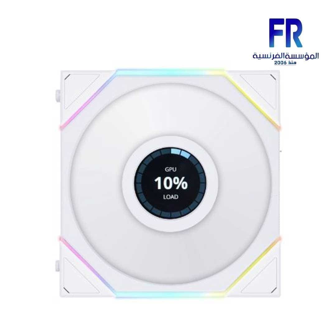 مروحة كيس Lian Li UNI FAN TL LCD 140MM لون أبيض