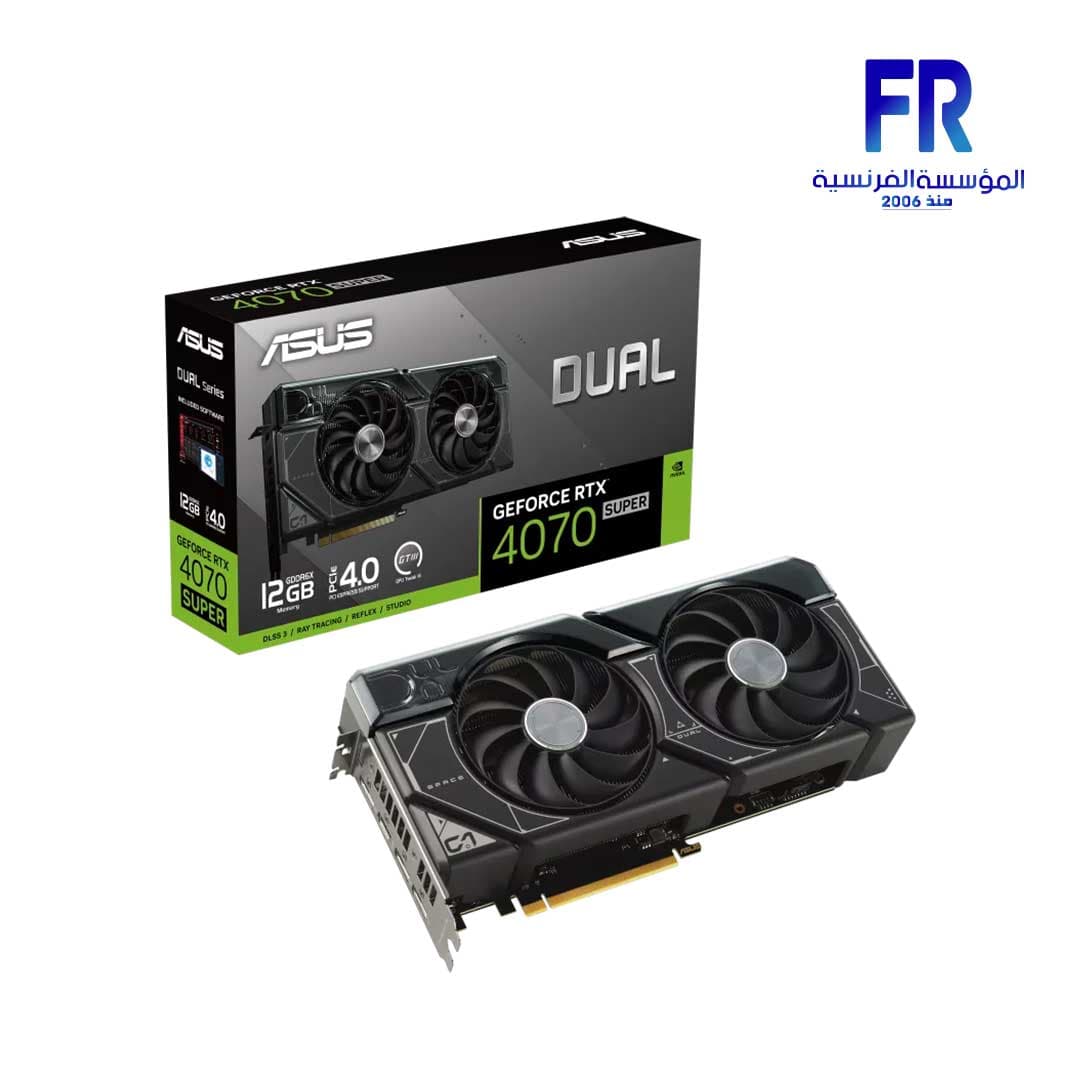 كرت شاشة اسوس Dual RTX 4070 Super 12Gb GDDR6X 192Bit