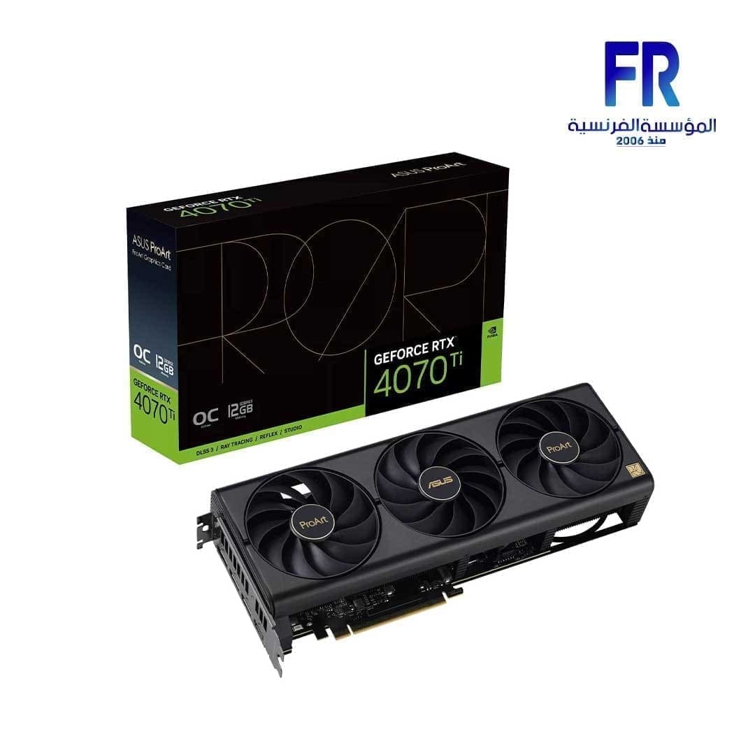 كرت شاشة اسوس ProArt RTX 4070 TI سعة 12GB إصدار OC بذاكرة GDDR6X و192Bit
