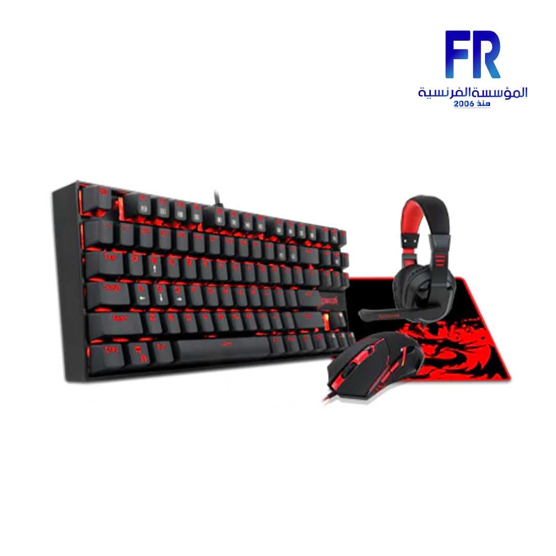 Redragon K552 BB 4 IN 1 Keyboard – Mouse – Mouse Pad – Headset Wired Gaming Essentials