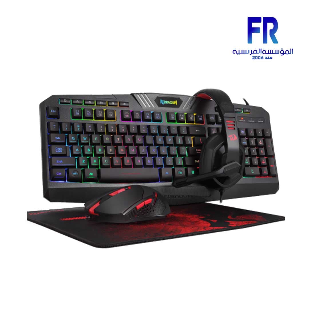 Redragon S101 BA 4IN1 Keyboard – Mouse – Mouse Pad – Headset Wired Gaming Essentials