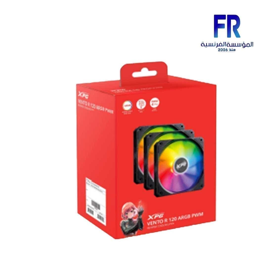 عدد 3 مراوح Xpg Vento R 120 ARGB PWM