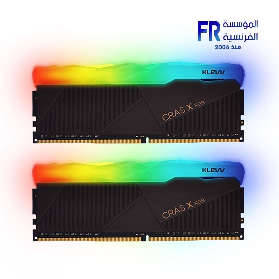 رامات ديسكتوب Klevv Cras X سعة 32 جيجابايت (2X16 جيجابايت) DDR4 بتردد 3600 ميجاهرتز CL18 RGB