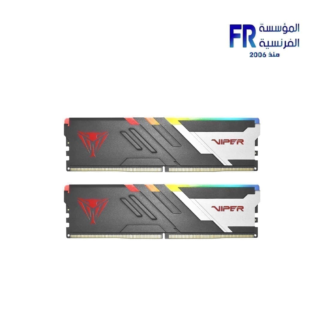 رام باتريوت فايبر فينوم RGB للكمبيوتر المكتبي سعة 32GB (2x16GB) DDR5 بتردد 7400MHz CL36