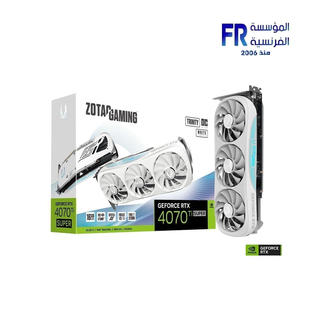 Zotac Gaming RTX 4070 Ti Super Trinity OC White Edition 16GB 256Bit GDDR6 Graphic Card