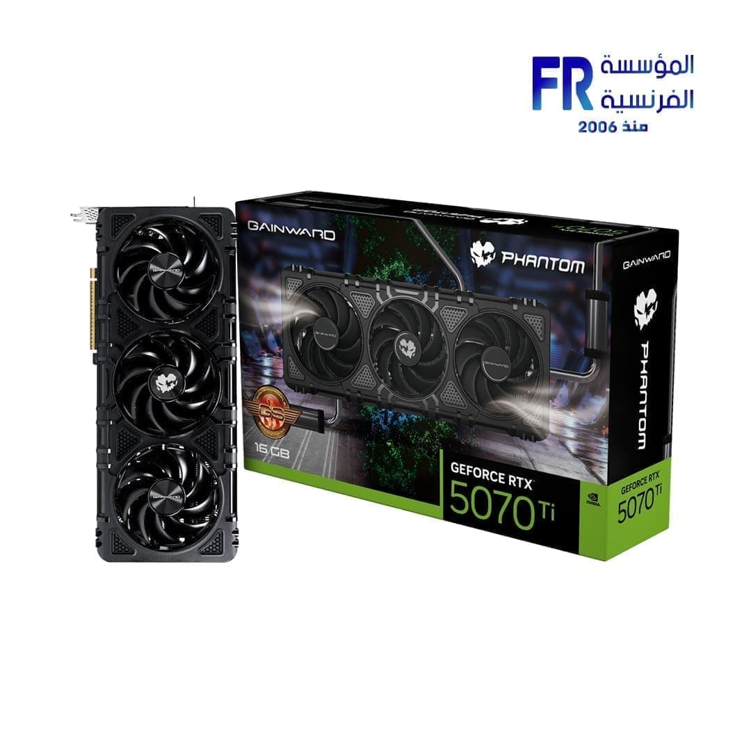 كرت شاشة Gainward GeForce RTX 5070 Ti Phantom GS 16Gb GDDR7 256bit