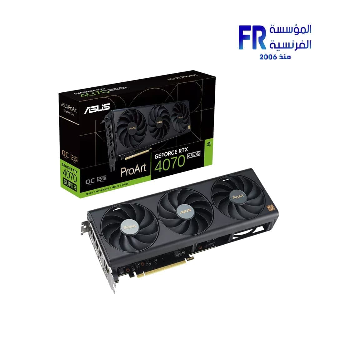 كرت شاشة اسوس ProArt انفيديا GeForce RTX 4070 Super OC 12GB GDDR6X