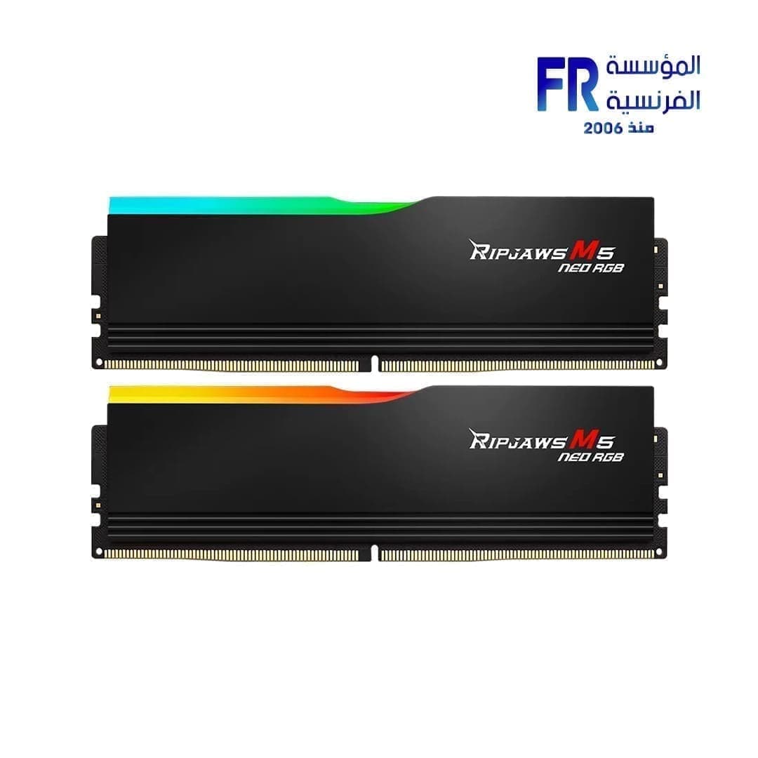 رامات ديسكتوب G Skill Ripjaws M5 Neo RGB سعة 64GB (2x32GB) DDR5 بتردد 6000Mhz CL36