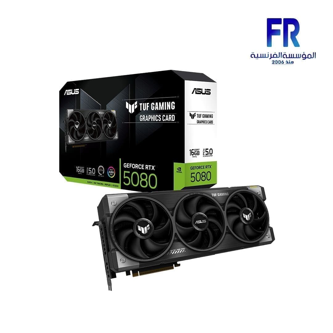 كرت شاشة اسوس GeForce RTX 5080 TUF Gaming 16GB GDDR7