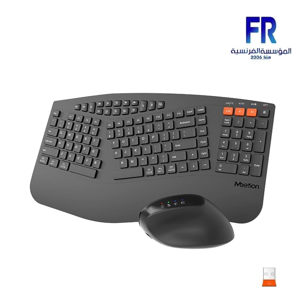 Meetion Director B Wireless And Bluetooth Arabic Keyboard And Mouse Combo