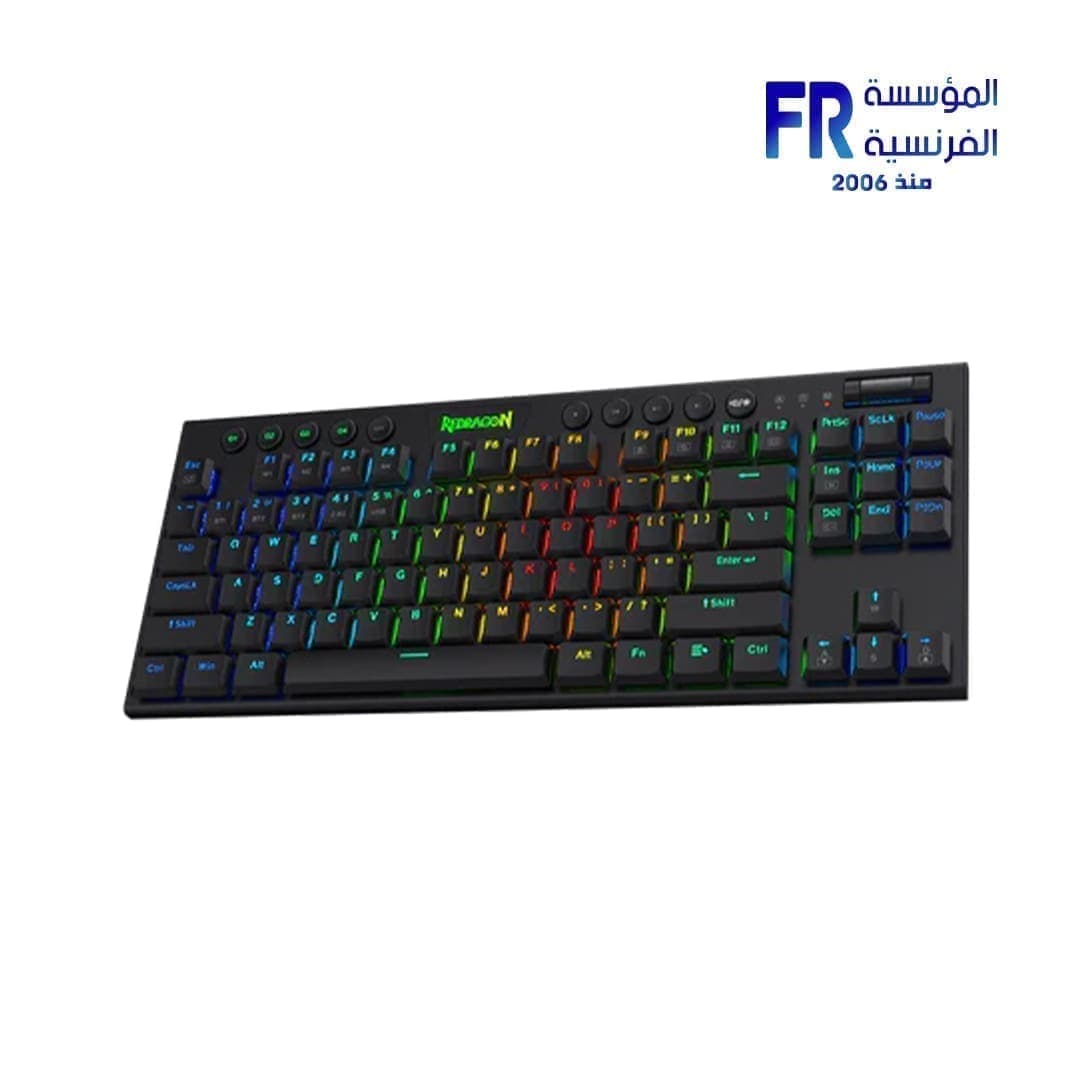 Redragon Horus TKL K621 Red Switch Chrome RGB Bluetooth Wireless Mechanical Gaming Keyboard