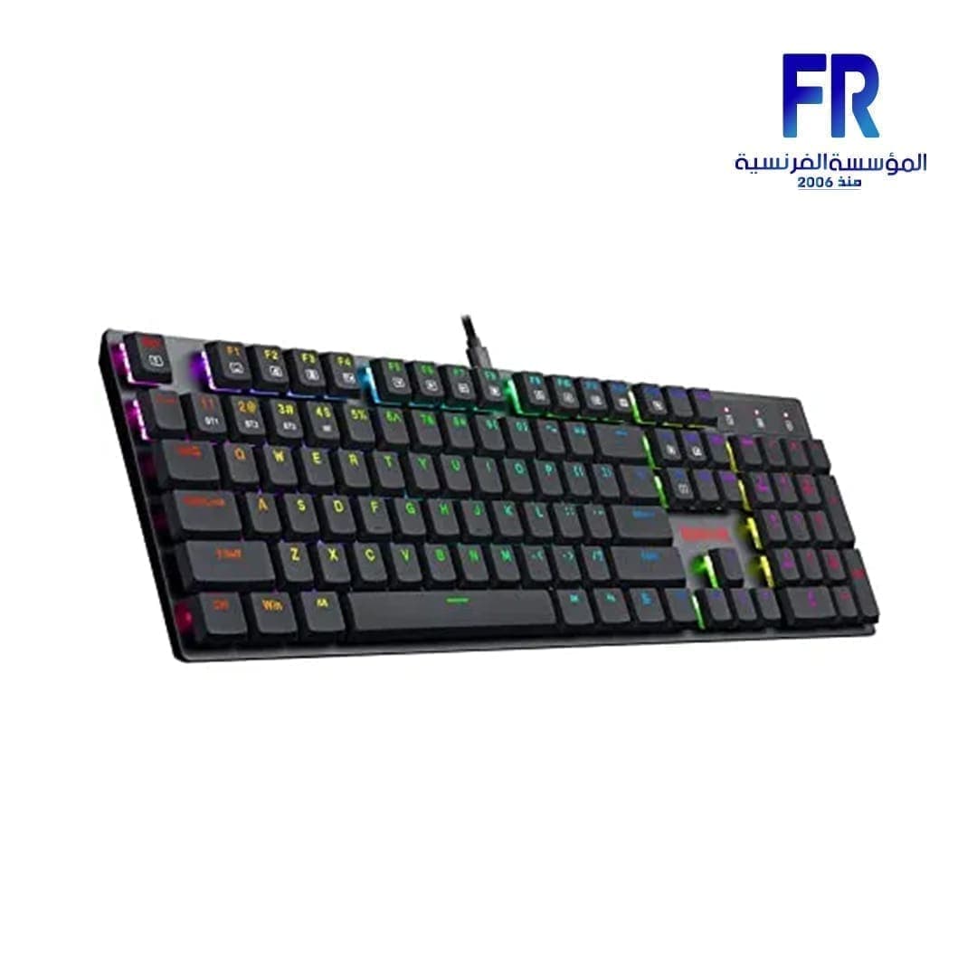 كيبورد جيمنج ميكانيكال ريدراجون Apas K535 سلكي RGB سويتش أزرق