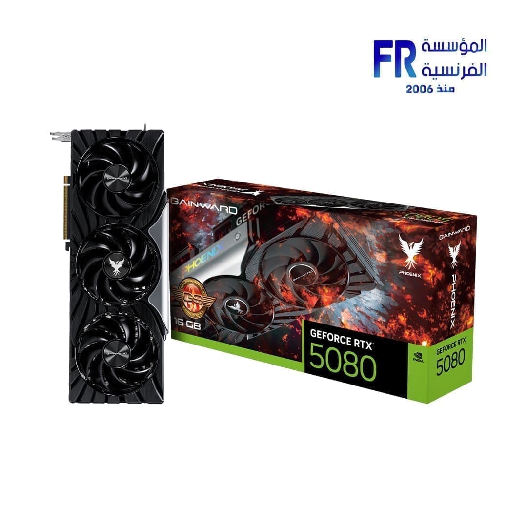 كرت شاشة Gainward GeForce RTX 5080 Phoenix GS 16Gb GDDR7 256bit